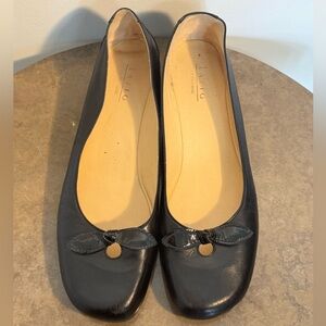 LAZIO Black Leather Loafers with Knot Detail